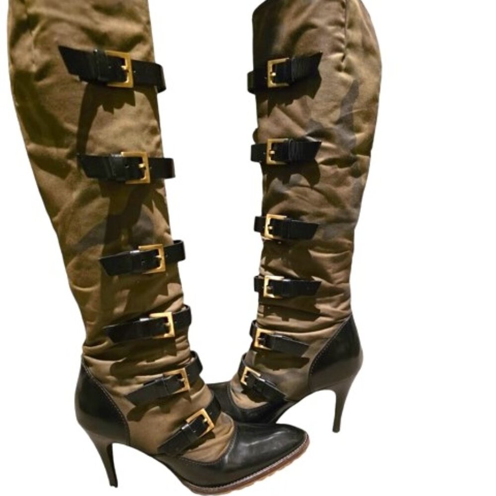 Giuseppe Zanotti Camouflage Boots (Monster shoe); Woman's Size 6